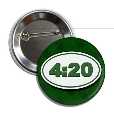 420 oval green button