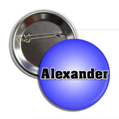 alexander male name blue button