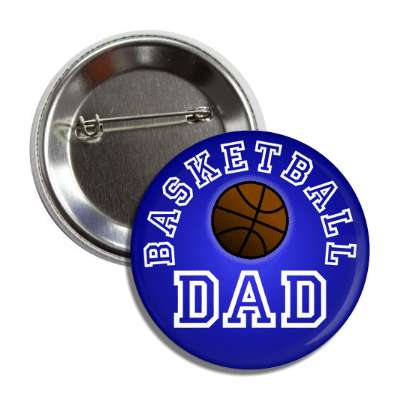 basketball dad blue button