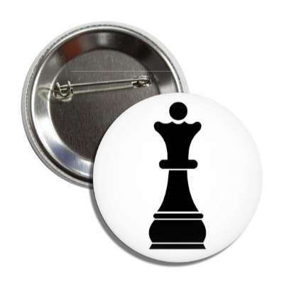 black queen chess piece button