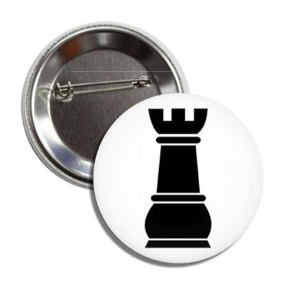 black rook chess piece button