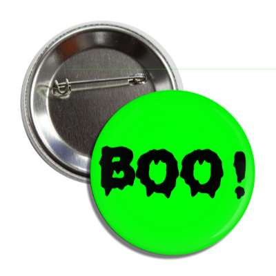 boo green creepy button