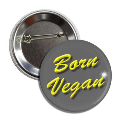 born vegan grey yellow sparkle button