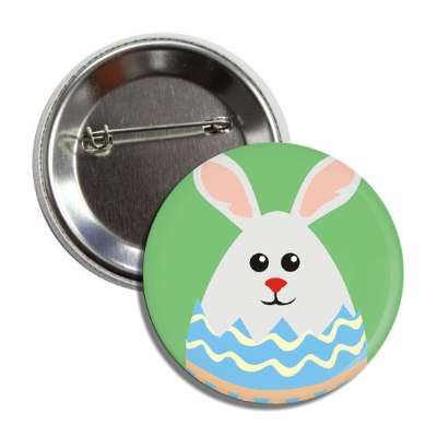 bunny and easter egg green button