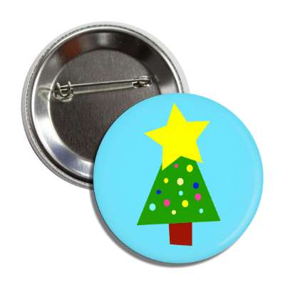 christmas tree light blue button