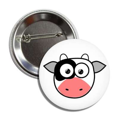 cow cute cartoon button