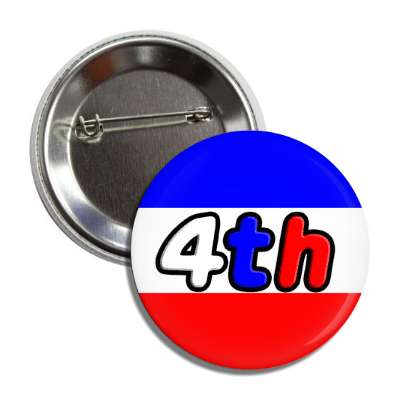 fourth of july independence day red white blue button