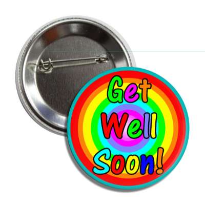 get well soon rainbow button
