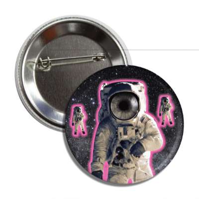 glowing pink eye astronauts button