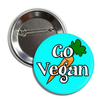 go vegan carrot aqua button