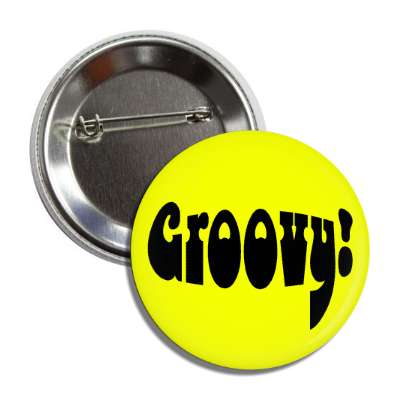 groovy yellow hippy button