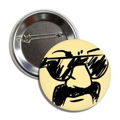 handlebar mustache smiley button