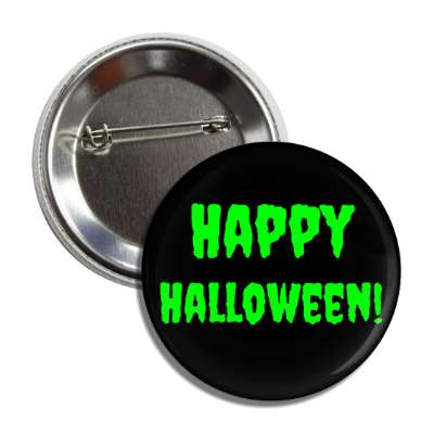 happy halloween creepy scary black button