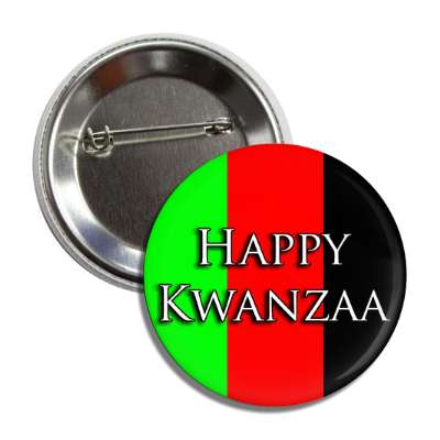 happy kwanzaa african colors button