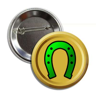 horseshoe gold coin button