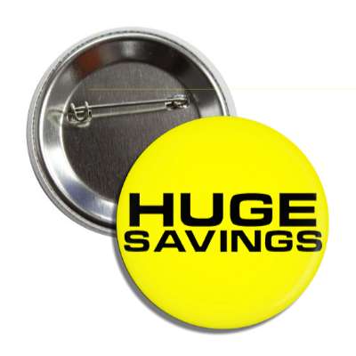 huge savings pricetag button