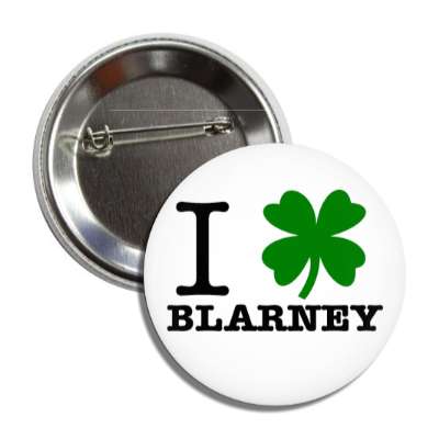 i four leaf clover blarney button