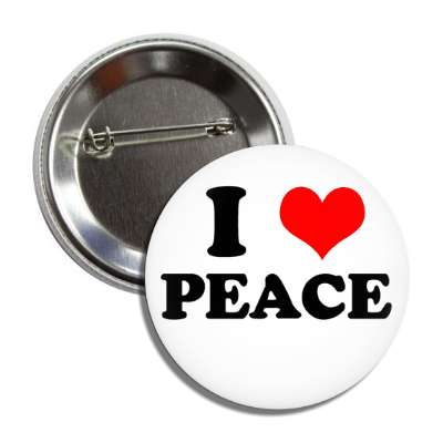 i heart peace button