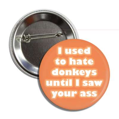 i used to hate donkeys until i saw your ass button