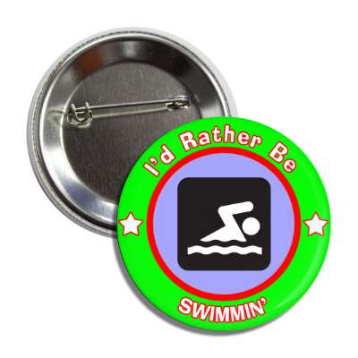 id rather be swimming green border button