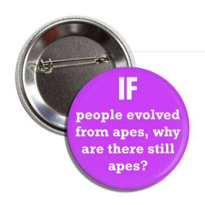 if people evolved from apes why are there still apes button