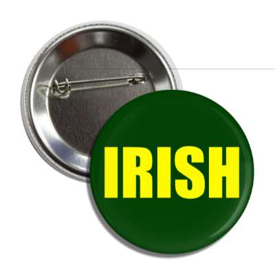 irish dark green yellow button