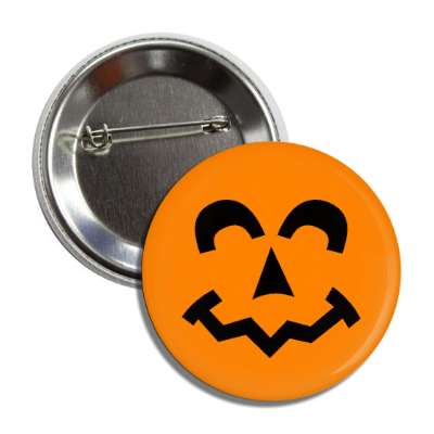 jack o lantern pumpkin face happy button