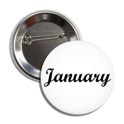january month cursive button