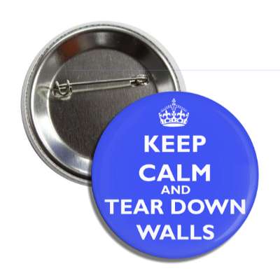 keep calm and tear down walls button