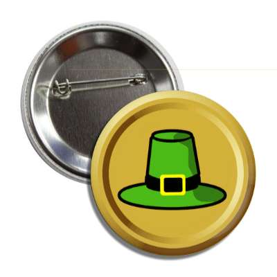 leprechaun hat gold coin button