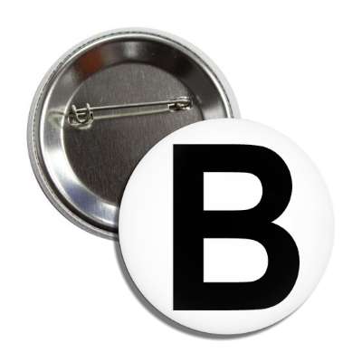 letter b capital white black button