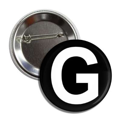 letter g capital black white button