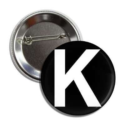 letter k capital black white button