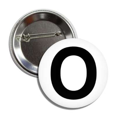 letter o capital white black button