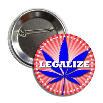 marijuana legalize red white blue rays button