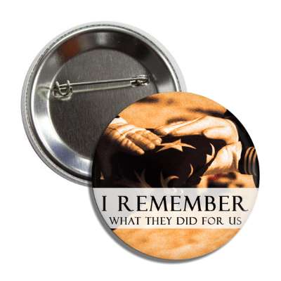 memorial day i remember what they did for us flag fold button