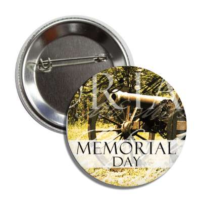 memorial day vintage cannon button