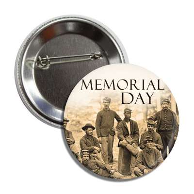 memorial day vintage war sepia button