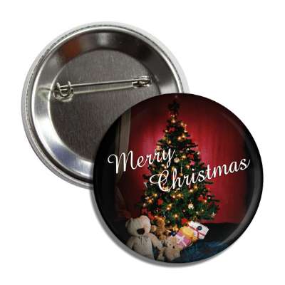 merry christmas gifts tree classic button