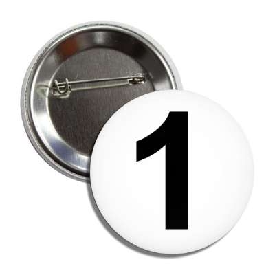 number 1 white black button