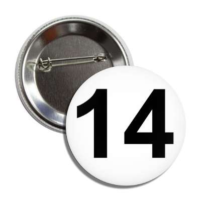 number 14 white black button