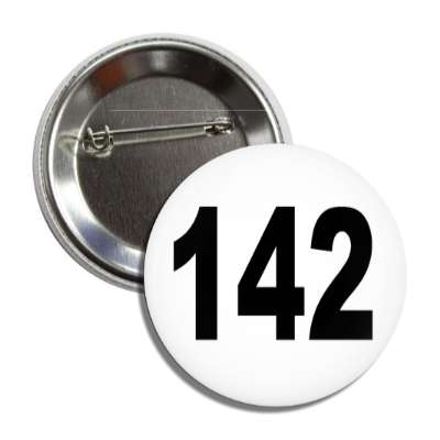 number 142 white black button