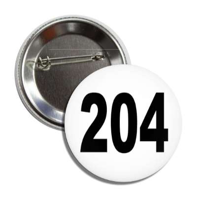 number 204 white black button