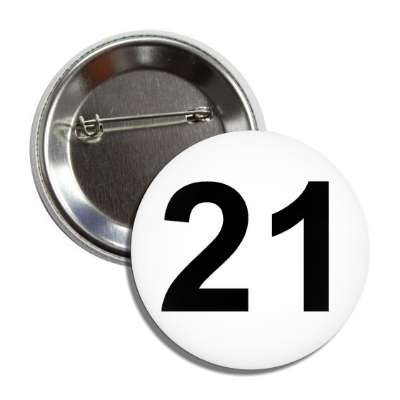 number 21 white black button