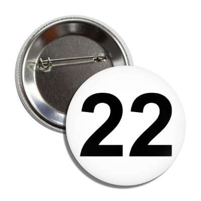 number 22 white black button