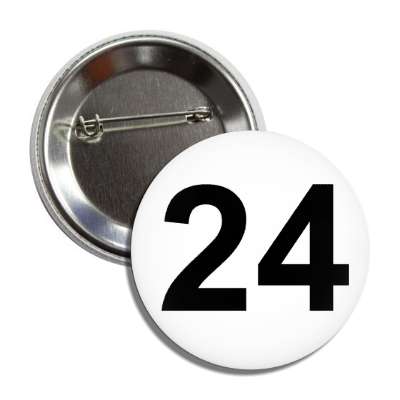 number 24 white black button