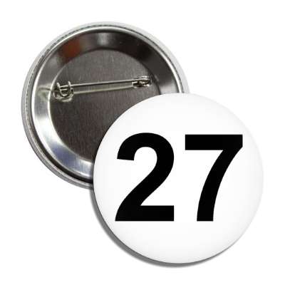 number 27 white black button