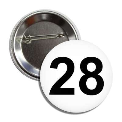 number 28 white black button