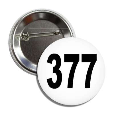 number 377 white black button