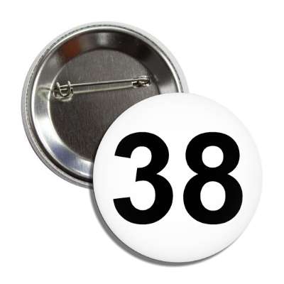 number 38 white black button